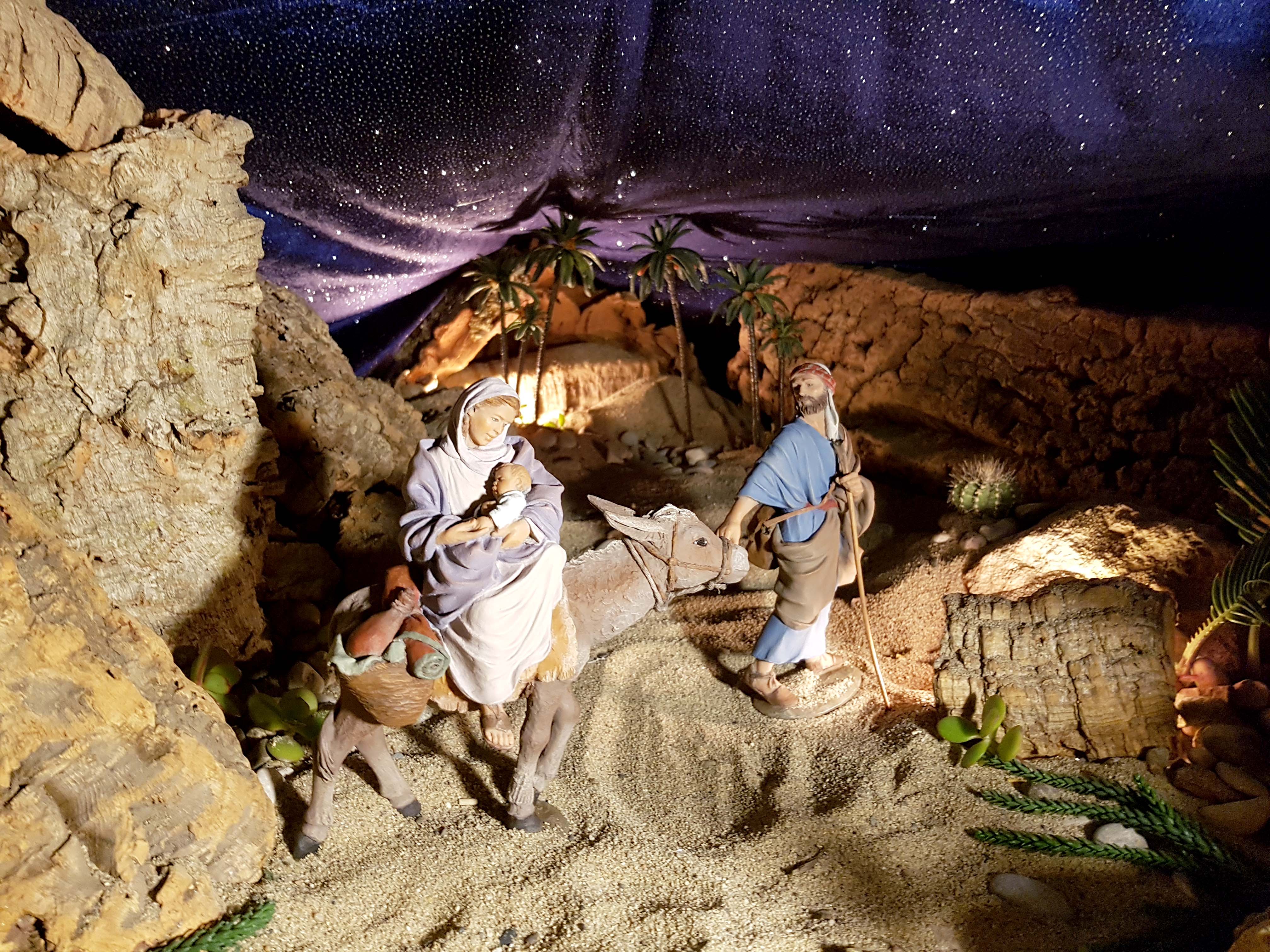 huida a egipto de la familia de jesus refugiados
