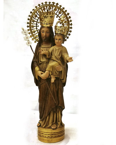 Estatua de San José de la Montaña color madera – 33cm