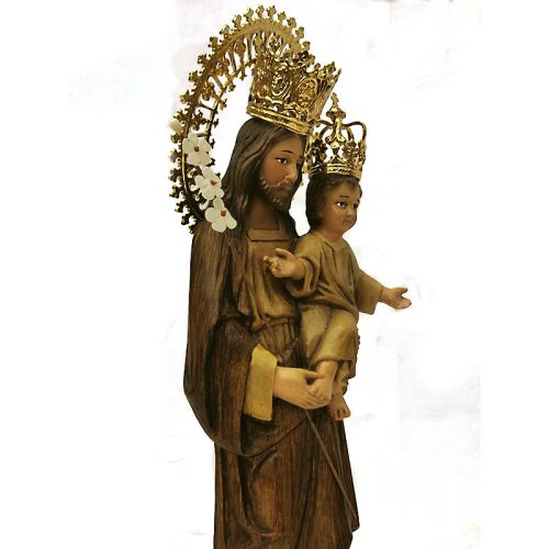 Estatua de San José de la Montaña color madera – 13cm