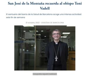 foto de Toni Vadell obispo auxiliar de Barcelona en recuerdo.