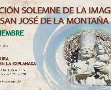 invitación a la solemen bendición de la imagen de san jose de la motnaña