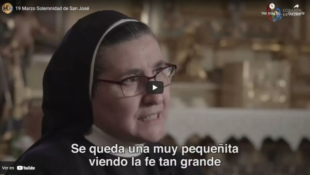 Madre Mari Carmen Guerrero dando testimonio de fe en el Santuario