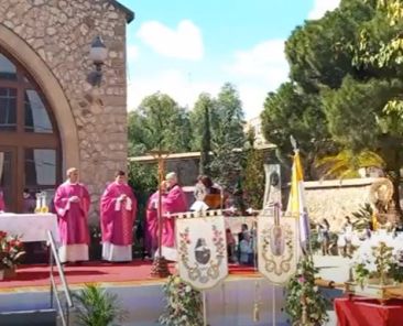 Misa de la Solemnidad de San José con Salvador Giménez Valls,. obispo de Lleida y la imagen de San José de la Montaña