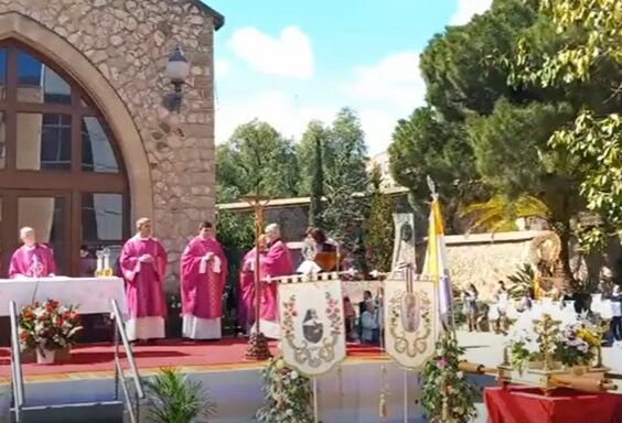Misa de la Solemnidad de San José con Salvador Giménez Valls,. obispo de Lleida y la imagen de San José de la Montaña