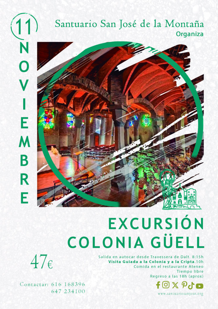 cartel de excursión a la Colonia Güell