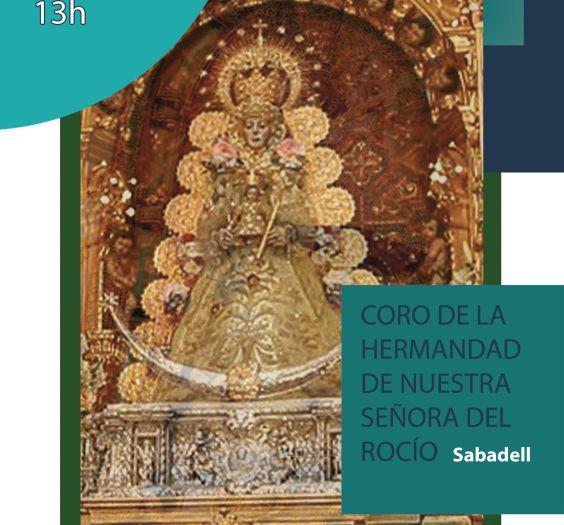 Cartel de la misa rociera en el santuario san jose de la montaña en barcelona 2024