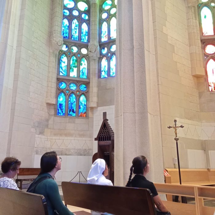 En la capilla del Santíssimo de la Sagrada Familia de Barcelona