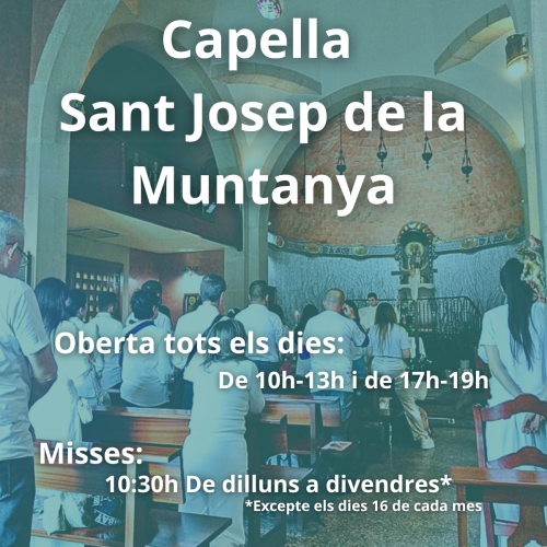 Horaris de la Capella de Sant Josep.