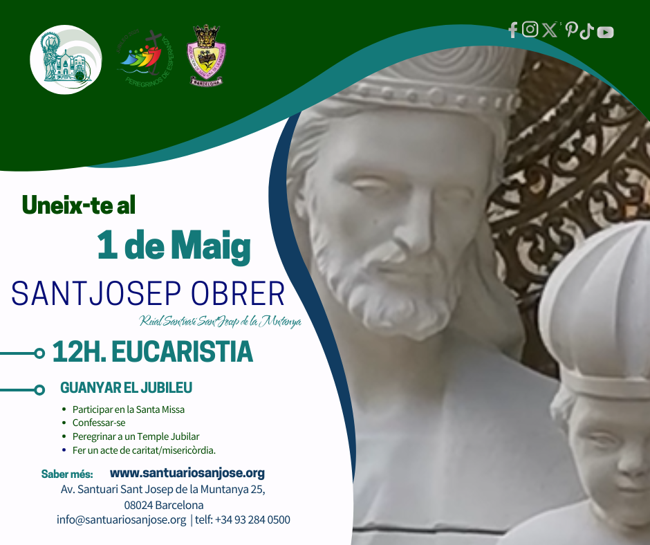 Cartell del dia 1 de maig sant josep obrer