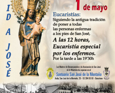 Misa de los enfermos en el Santuario de San José de la Montaña todos los primeros de mayo.